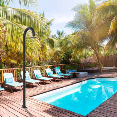 Aluminium-Duschen mit doppeltem Einlass, heißes und kaltes Wasser