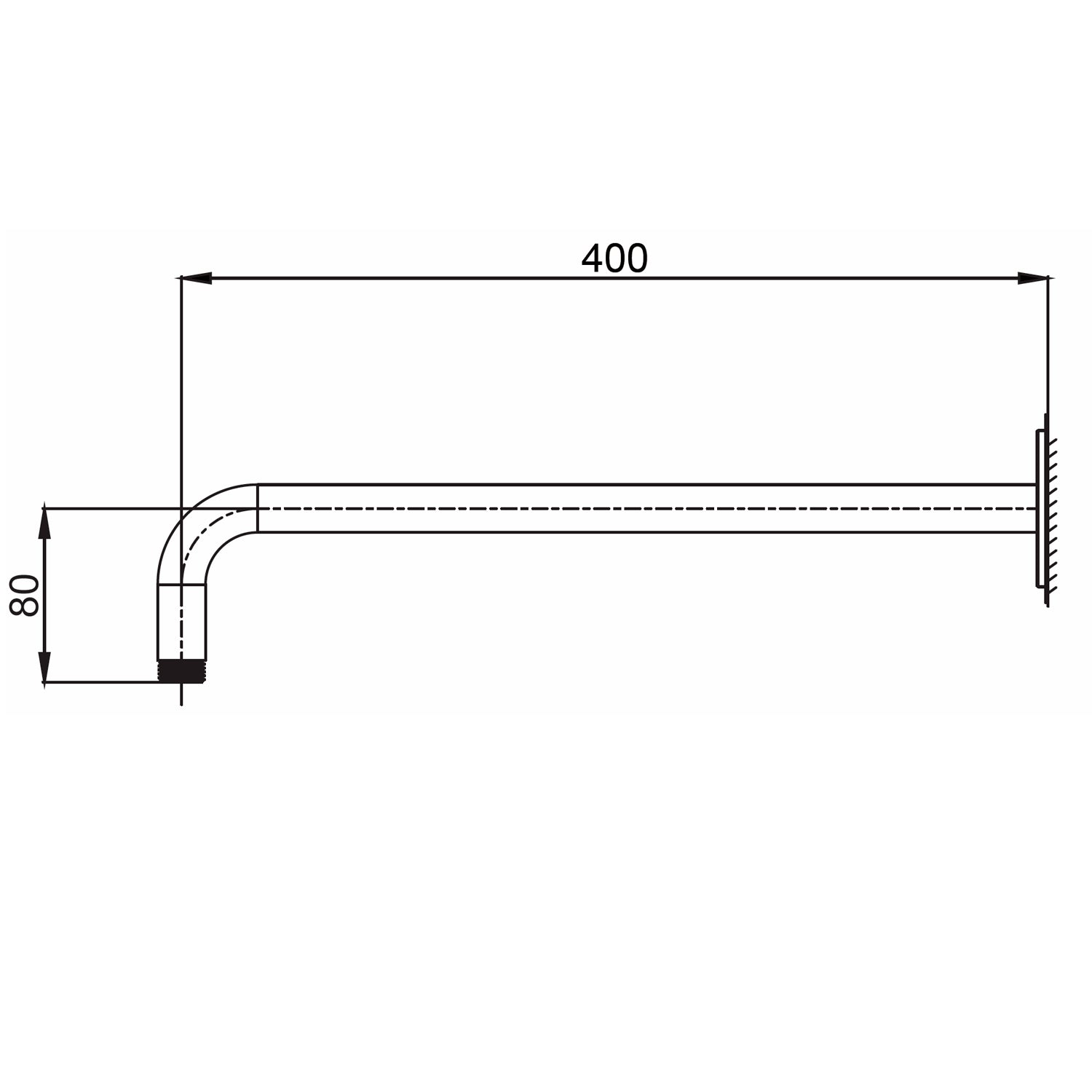 Sined Rose Gold Wall-Mounted Shower Arm Elegance and Quality for Your Modern Bathroom Durable and Functional Secure Purchase and Fast Delivery