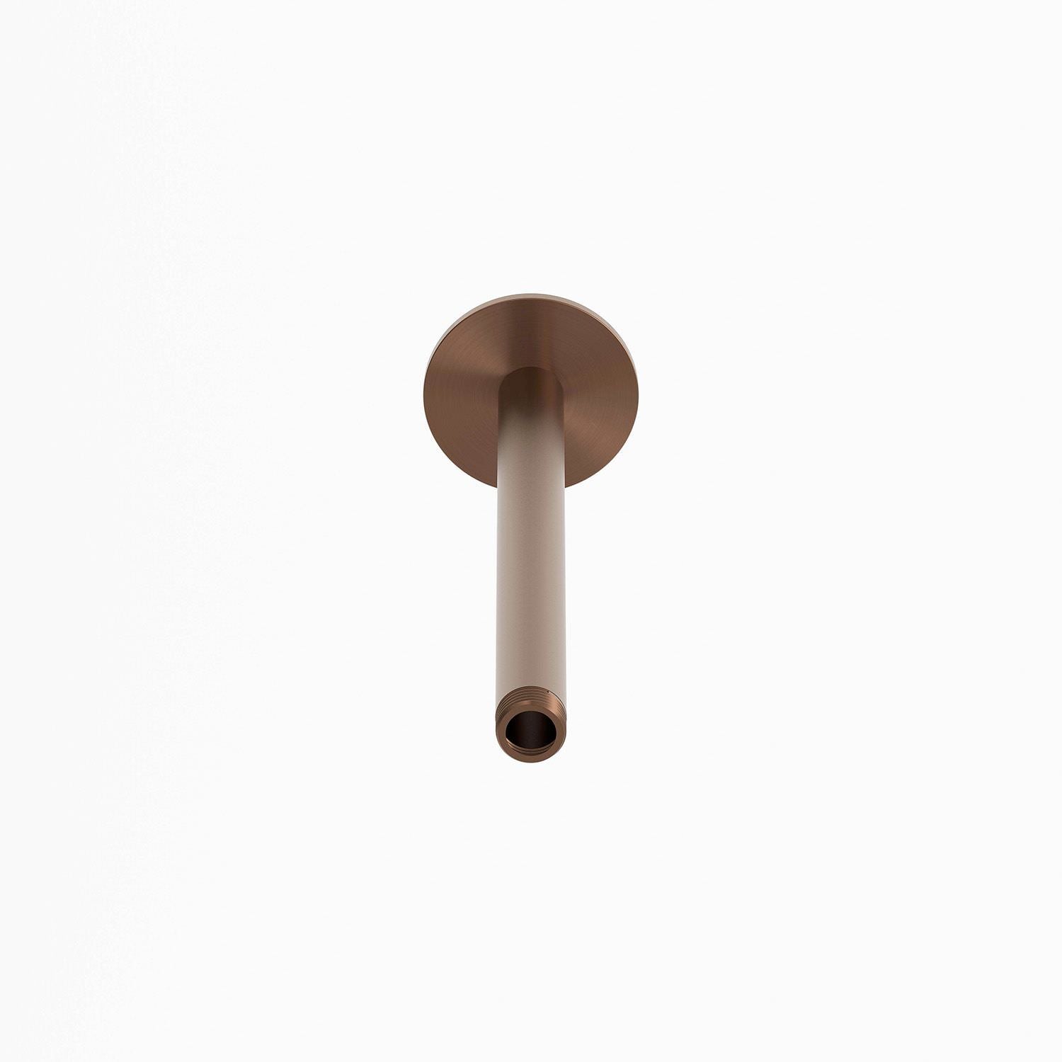 SINED Braço de duche longo para montagem no teto em aço inoxidável 316L acabamento ouro-rosa de 24 cm - Design compacto e resistente à corrosão para uso interior e exterior modelo Levante