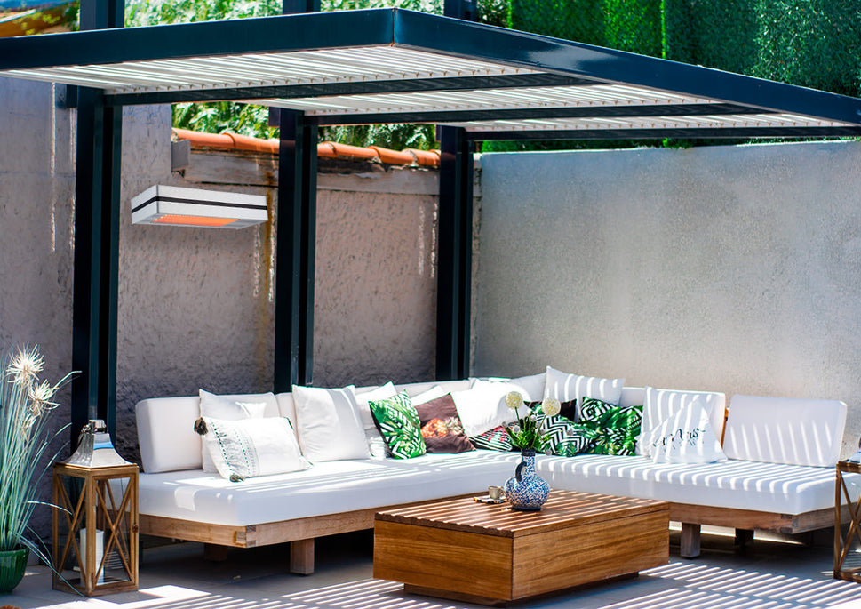 Sined Hot Ira Inox 2000 Riscaldatore Infrarosso Per Patio Con 2000w Regolabile Argento Fabbricato In Acciaio e Alluminio Telecomando Con Timer Incluso Protezione Ip65 Ideale Per Bar e Ristoranti