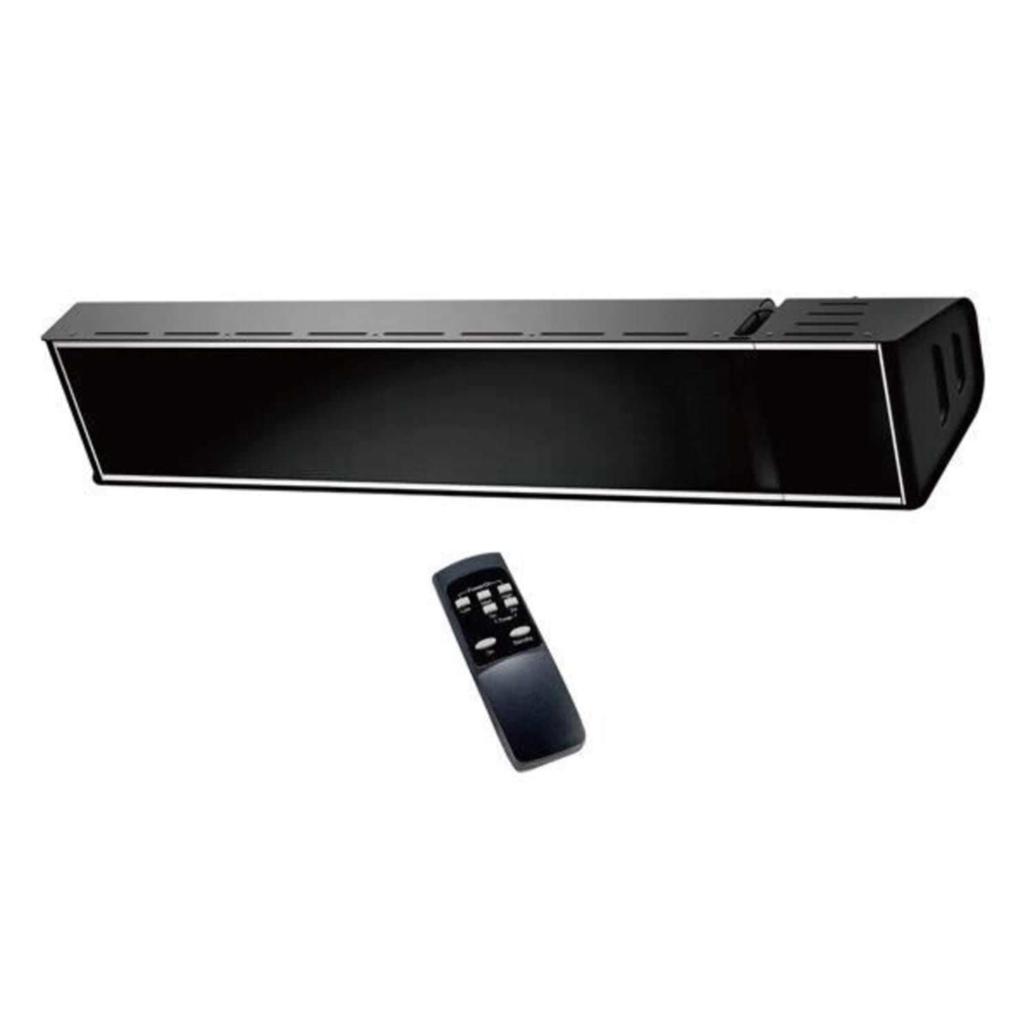 Sined Chauffage Infrarouge en Verre 2000w Noir 3 Niveaux de Puissance 3366100 Pour Optimiser la Consommation Électrique Selon les Besoins de Chauffage Avec Télécommande