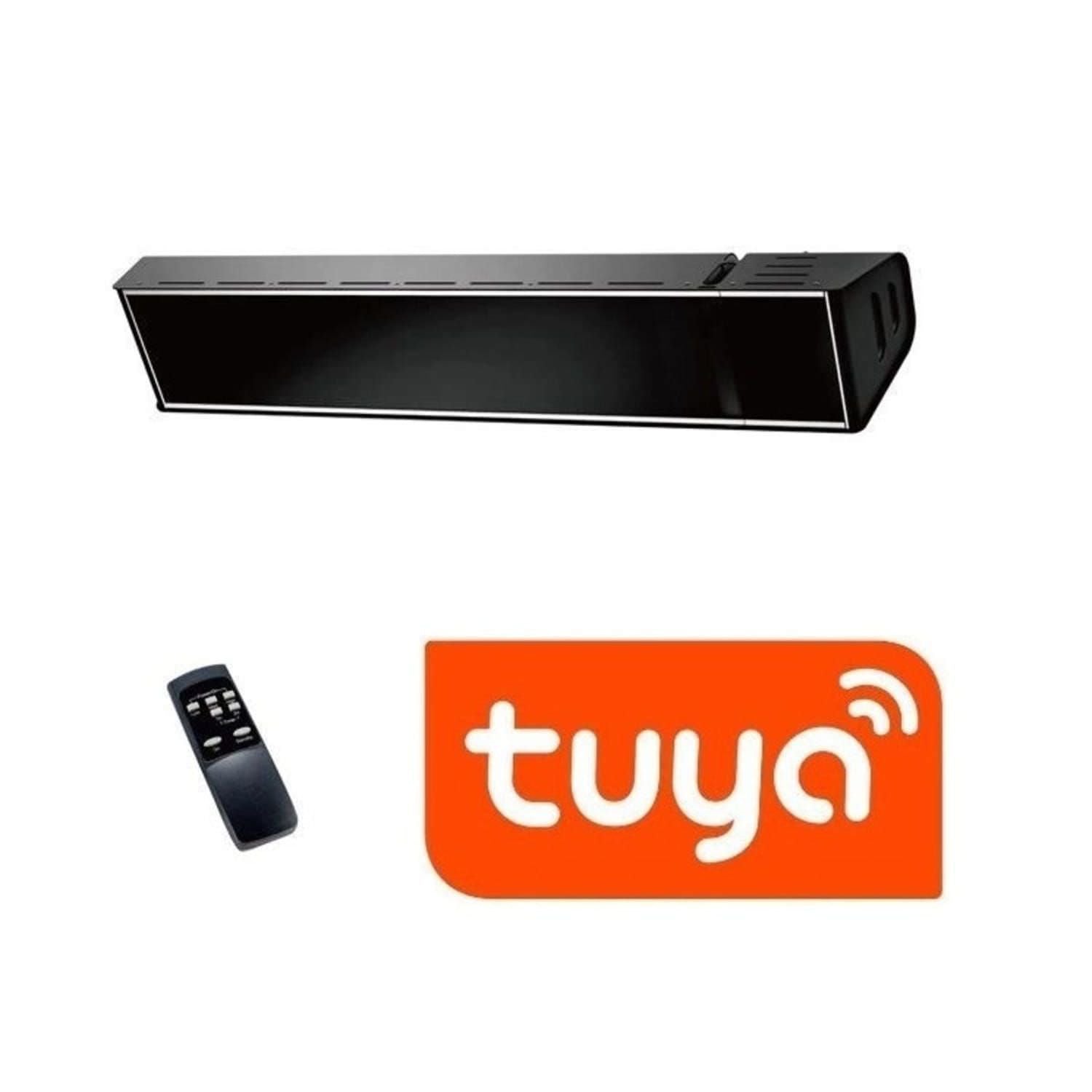 Chauffage Infrarouge Sined Warm Glass Noir 2000 Wifi Avec Verre 2000w Noir La Télécommande Fournie Gère Les 3 Niveaux De Puissance