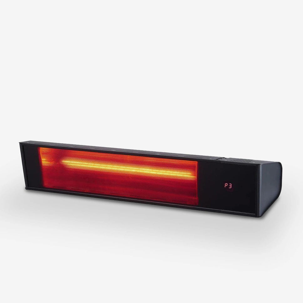 Sined Radiateur Extérieur Infrarouge Wifi Avec Pied Onde Courte 2000w Noir 3 Niveaux De Puissance 100 66 et 33 Angle De Réglage 0° 15° et 30° Protection Ip65