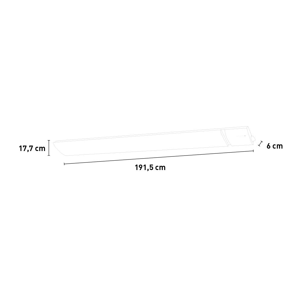 Sined Heat White 3200 Radiateur Infrarouge Extérieur en Aluminium 3200w Blanc Sans Émission de Lumière Élément Chauffant en Aluminium Extrudé Revêtement Céramique Télécommande Ip65