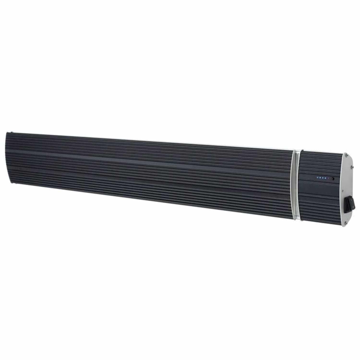 Sined Heat Noir 1800 Radiateur Infrarouge Extérieur en Aluminium 1800w Noir Ondes Longues Sans Émission de Lumière IP65 Adapté pour Extérieur Poussière et Pluie Avec Télécommande