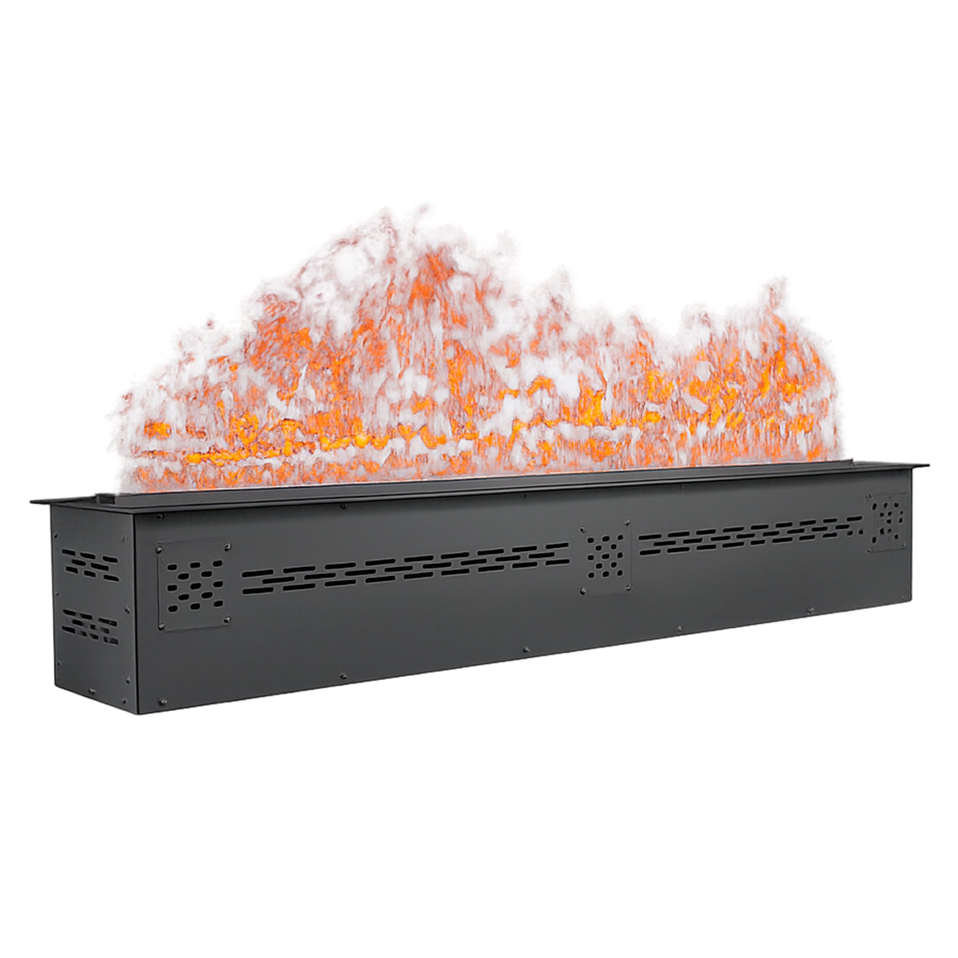 Sined Ega 150 Electric Fireplace Avapore Acqueo Black Non-Thermal LED Fireplace Interior With Built-in Multicolor 3D Flame Simulation For Elegant and Modern Environments Remote Control