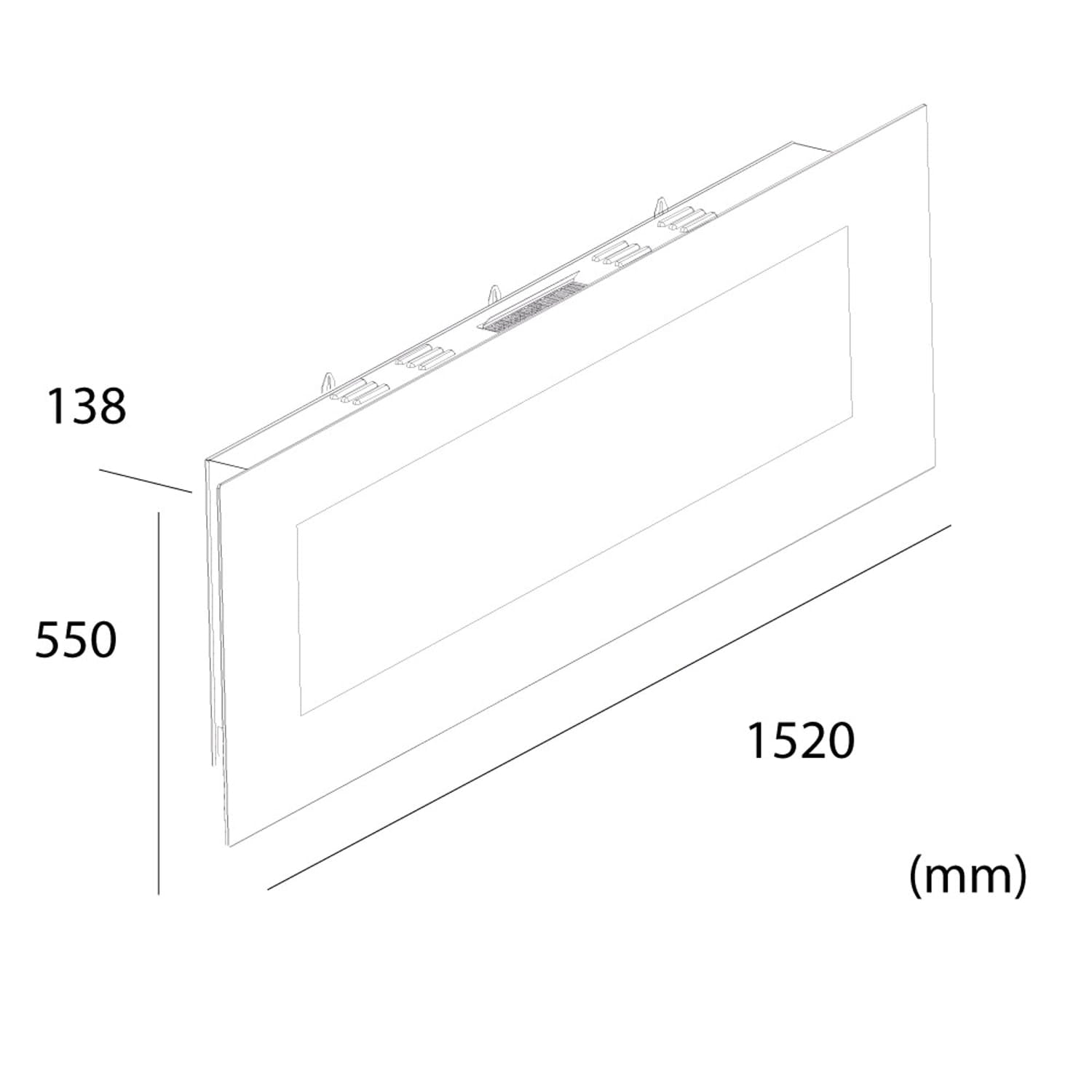 Sined Aprica Cheminée Électrique Murale en Acier et Verre 1500w Noir Effet Flamme LED Réaliste avec 6 Niveaux d'Intensité Lumineuse et Télécommande pour Maison et Bureau