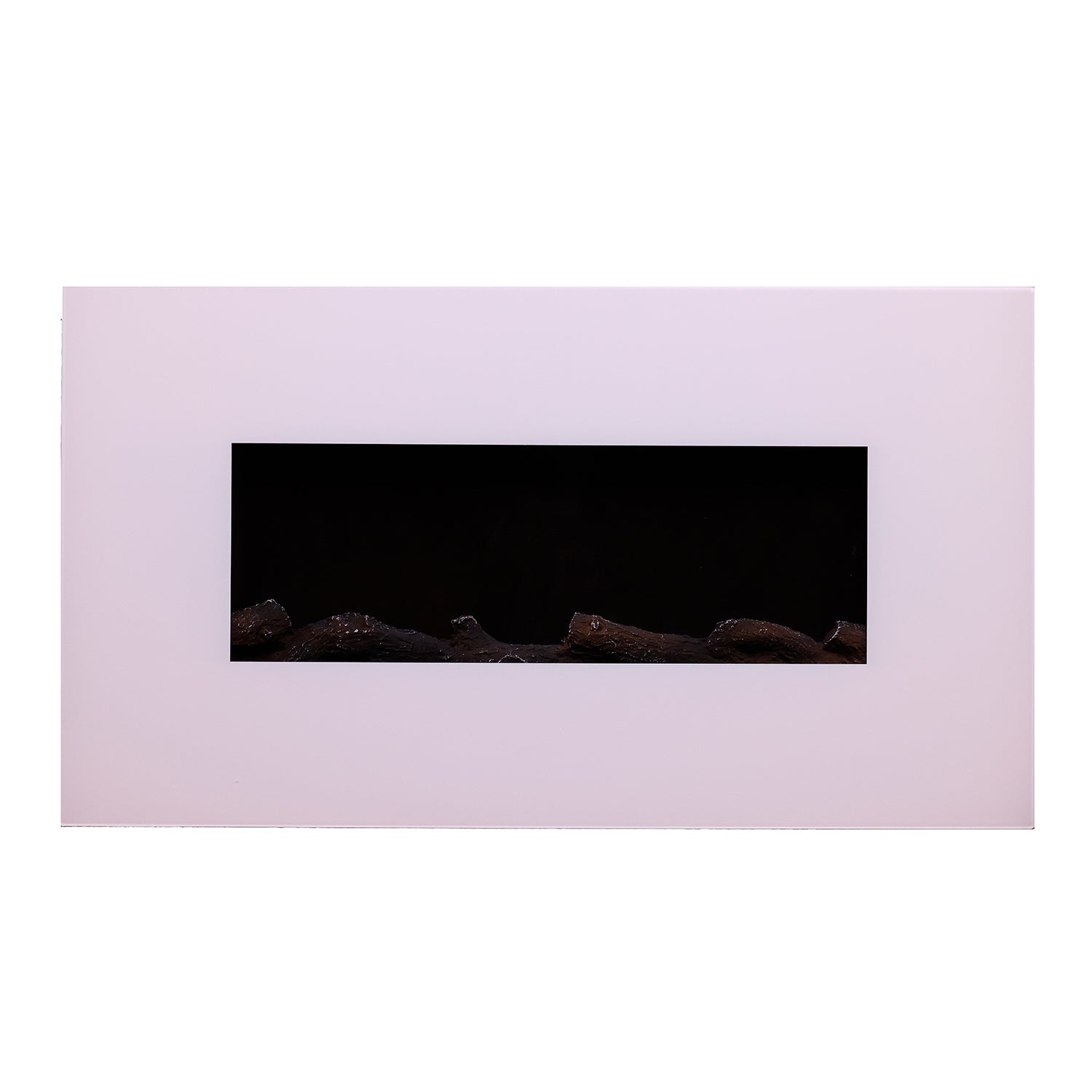 Sined Monte Cheminée Électrique Murale en Acier et Verre 1500w Effet Flamme LED Blanc Effet Flamme LED Réel 6 Niveaux d'Intensité avec Télécommande Idéal pour la Maison et le Bureau 98 Cm