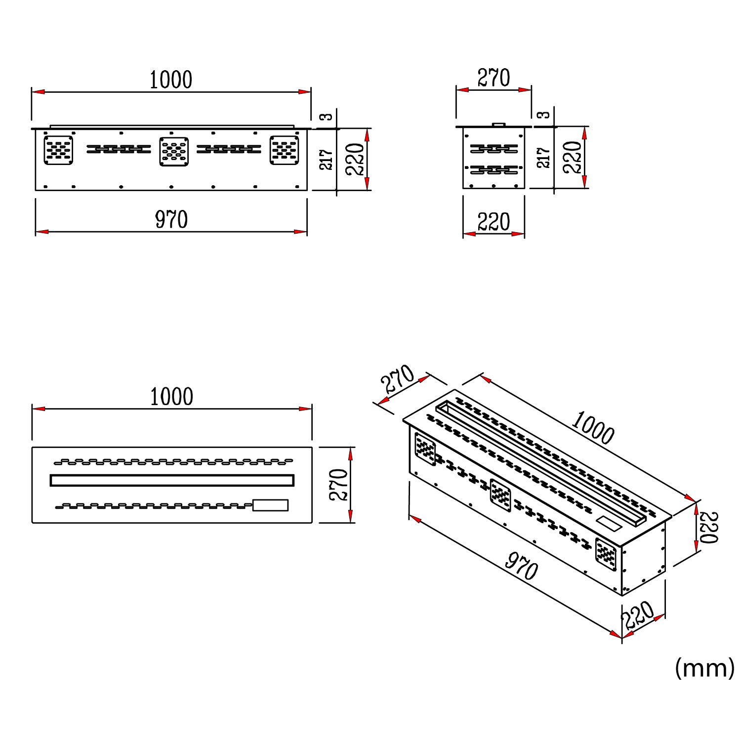 Sined Resia 100 Electric Fireplace Avapore Acqueo Black Non-Thermal LED Indoor Fireplace with Built-in 3D Multicolor Flame Simulation for Elegant and Modern Environments Remote Control