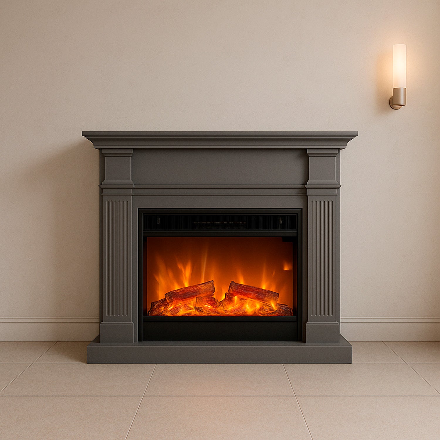 Sined Caminocalderaxxlgrigio Caminetto Elettrico Sined Caldera Xxl Grigio Eleganza Moderna e Fiamma Realistica Per Casa e Ufficio Acquisto Sicuro e Consegna Veloce