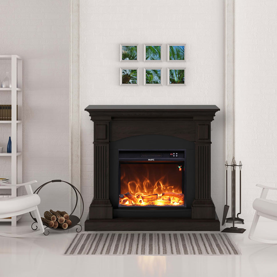 Electric Standing Fireplace 1500w Cetona Led Wenghe Sined