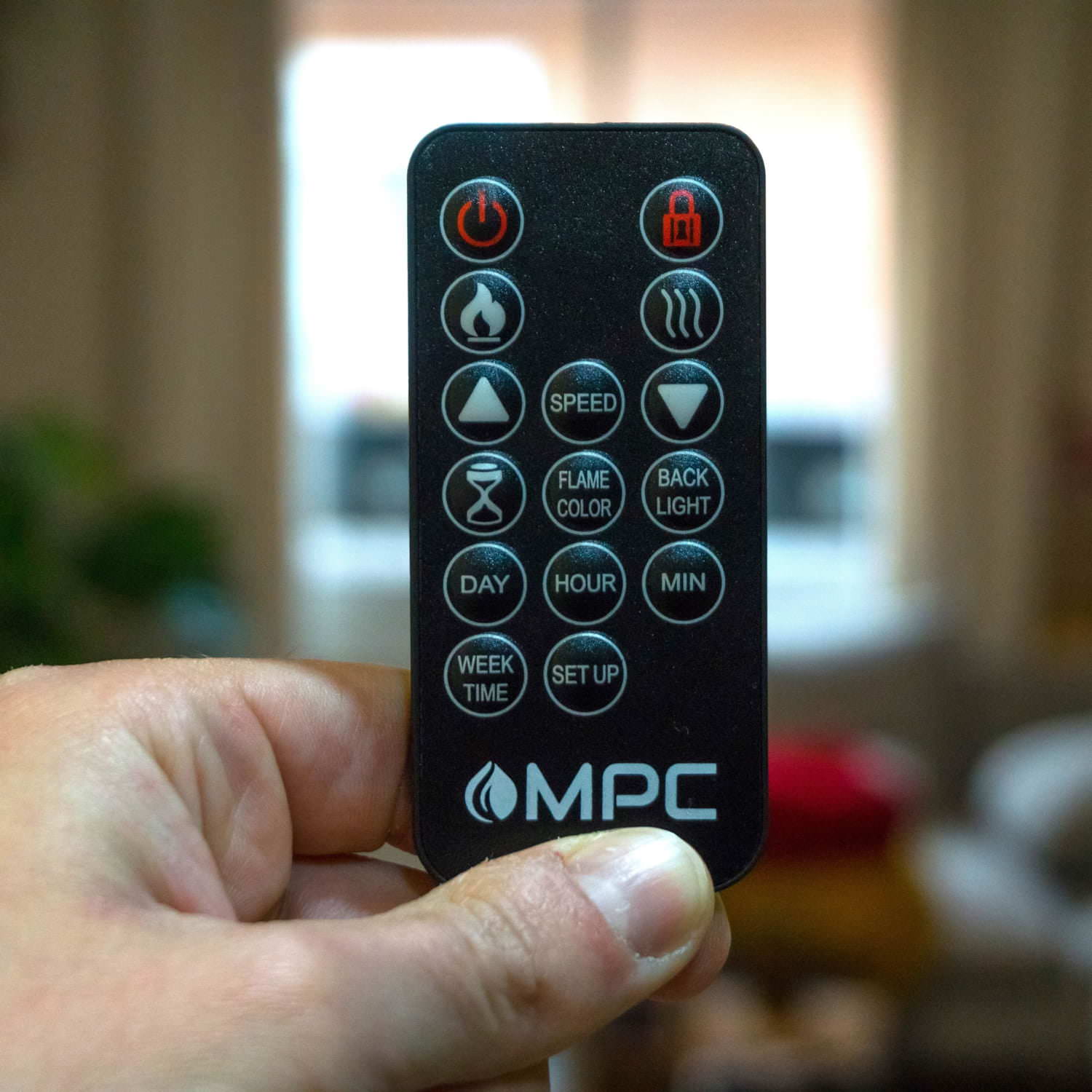 Mpc Camino Lipari Cheminée Sur Pied Avec Cadre et Brûleur Électrique 1500w Gris Foncé Télécommande Incluse Cheminée Design En Bois MDF Effet Flamme LED Facile À Installer ou Déplacer