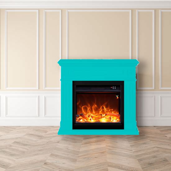 Cheminée électrique sur pied 1500w Pienza Turquoise Sined