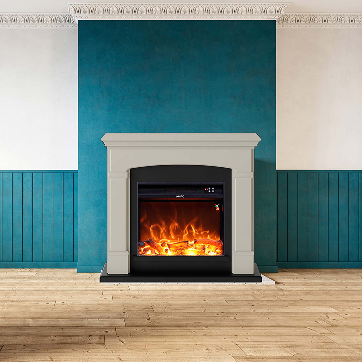 Cheminée Électrique Sur Pied 1500w Siena Beige Sined