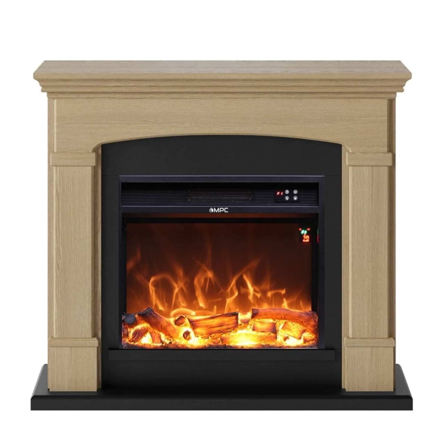 Mpc Camino Siena Cheminée Sur Pied Avec Brûleur 1500w Design Unique Avec Télécommande Chêne Cheminée Design Complète Avec Télécommande Fabriquée En Bois MDF Facile À Installer