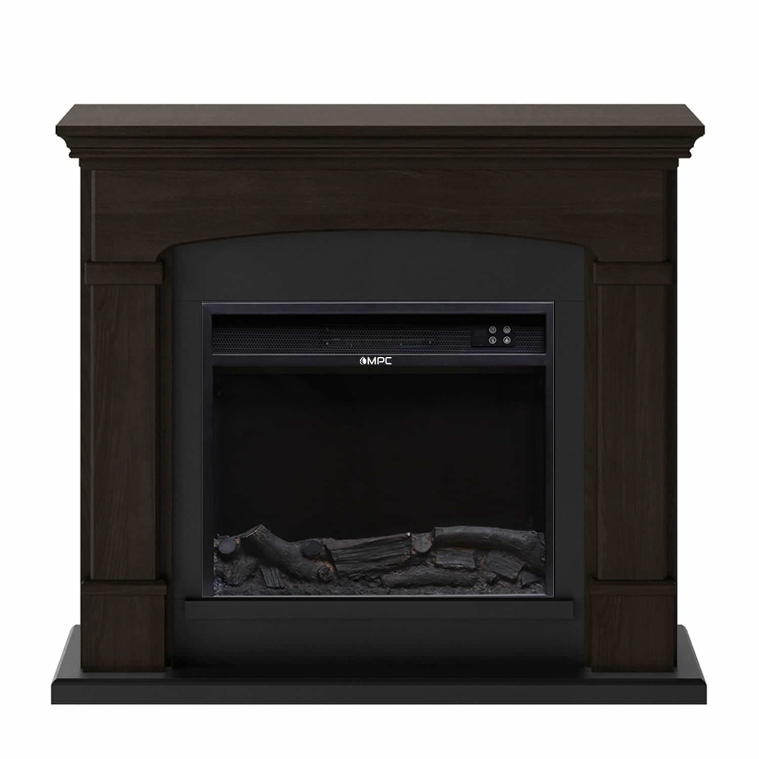 Mpc Camino Siena Cheminée Sur Pied Avec 1500w Effet Flamme Réel Led Wengé Cheminée Design Complète Avec Télécommande En Bois MDF Facile À Installer