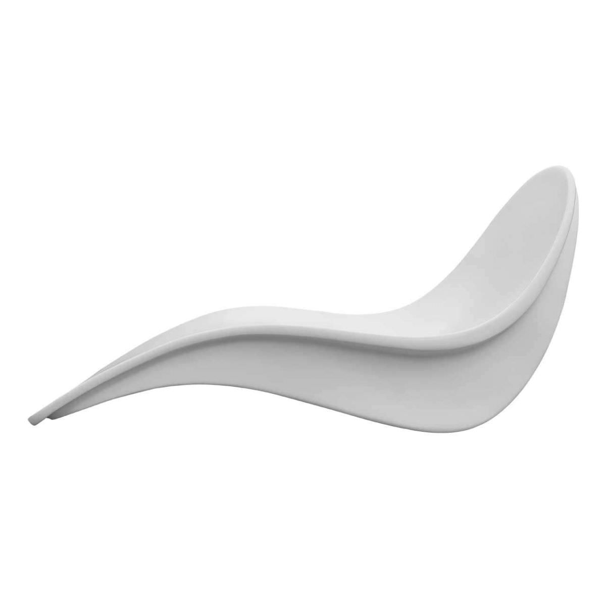 Chaise Longue Venere Transat Ergonomique et Moderne Blanche Sined