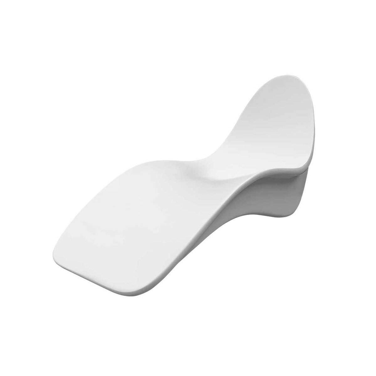 Chaise Longue Venere Transat Ergonomique et Moderne Blanche Sined