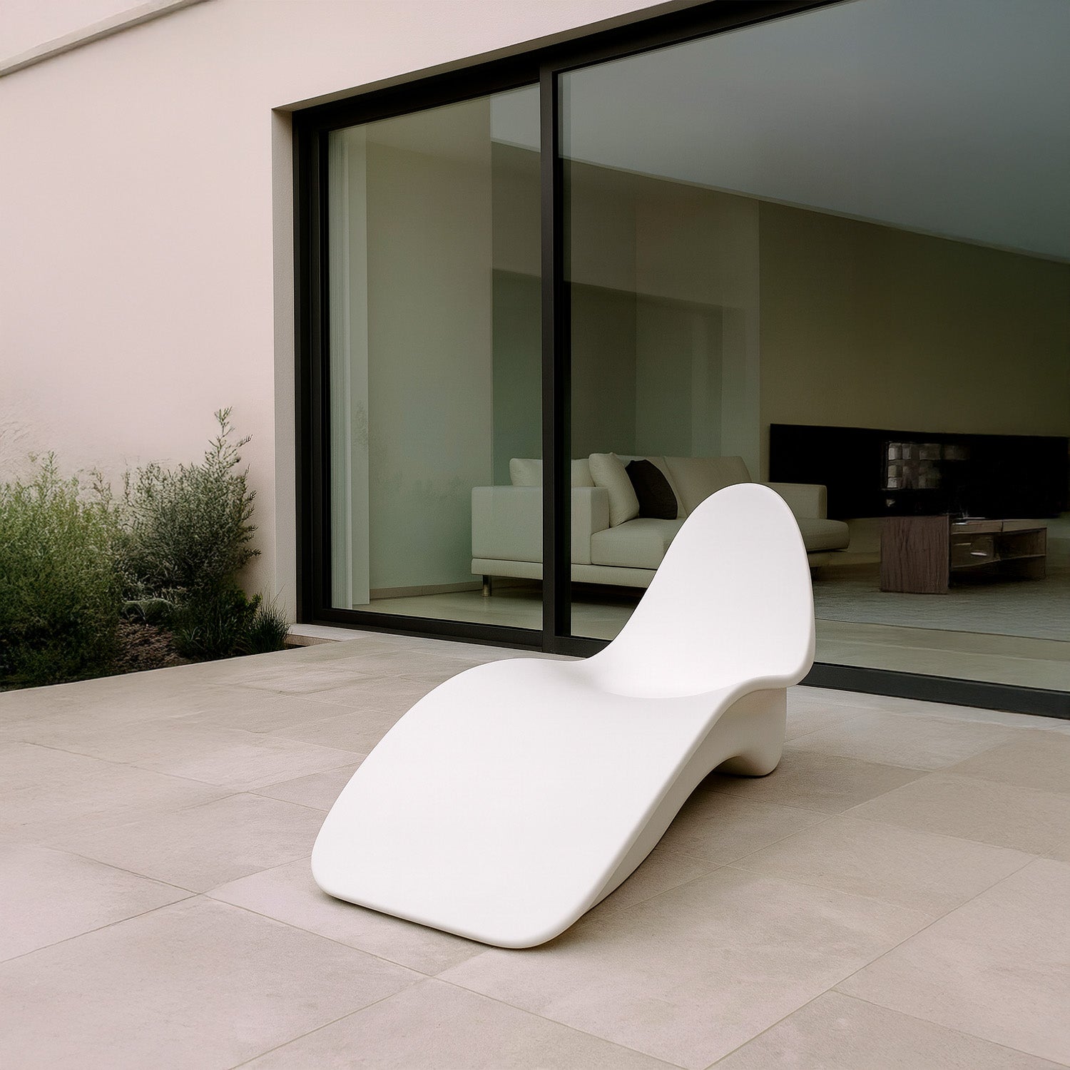 Chaise Longue Venere Transat Ergonomique et Moderne Blanche Sined