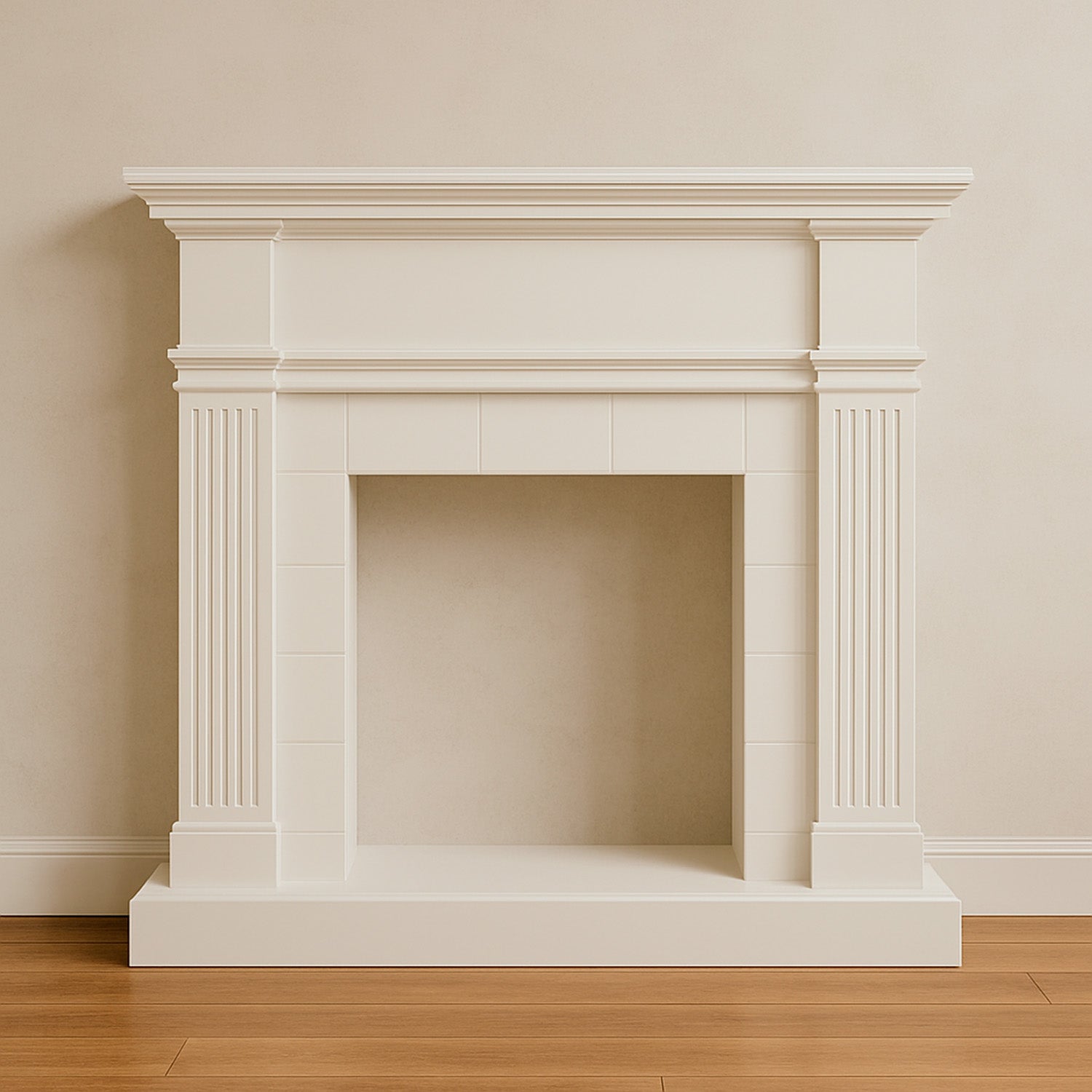 Kachelomlijsting Wit Sined Gemaakt In Europa Voor Elektrische Haard Vulcano Van 60 Cm Of Branders Ispica Van 75 Cm Tijdloos Klassiek Ontwerp