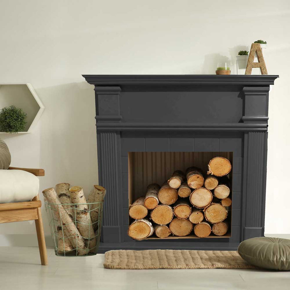 Mpc Marco Fireplace Boiler Deep Gray Mdf For Electric Insertable Volcano Fireplace or Existing Burner Timeless Classic Design