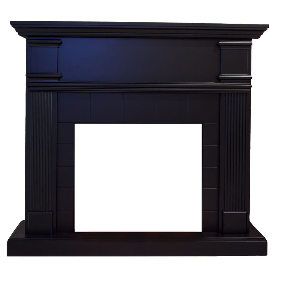 Fireplace Frame Mpc Boiler Black Ideal For The Electric Volcano Fireplace Insert Or Existing Burner Timeless Classic Design Made Of Durable MDF Wood