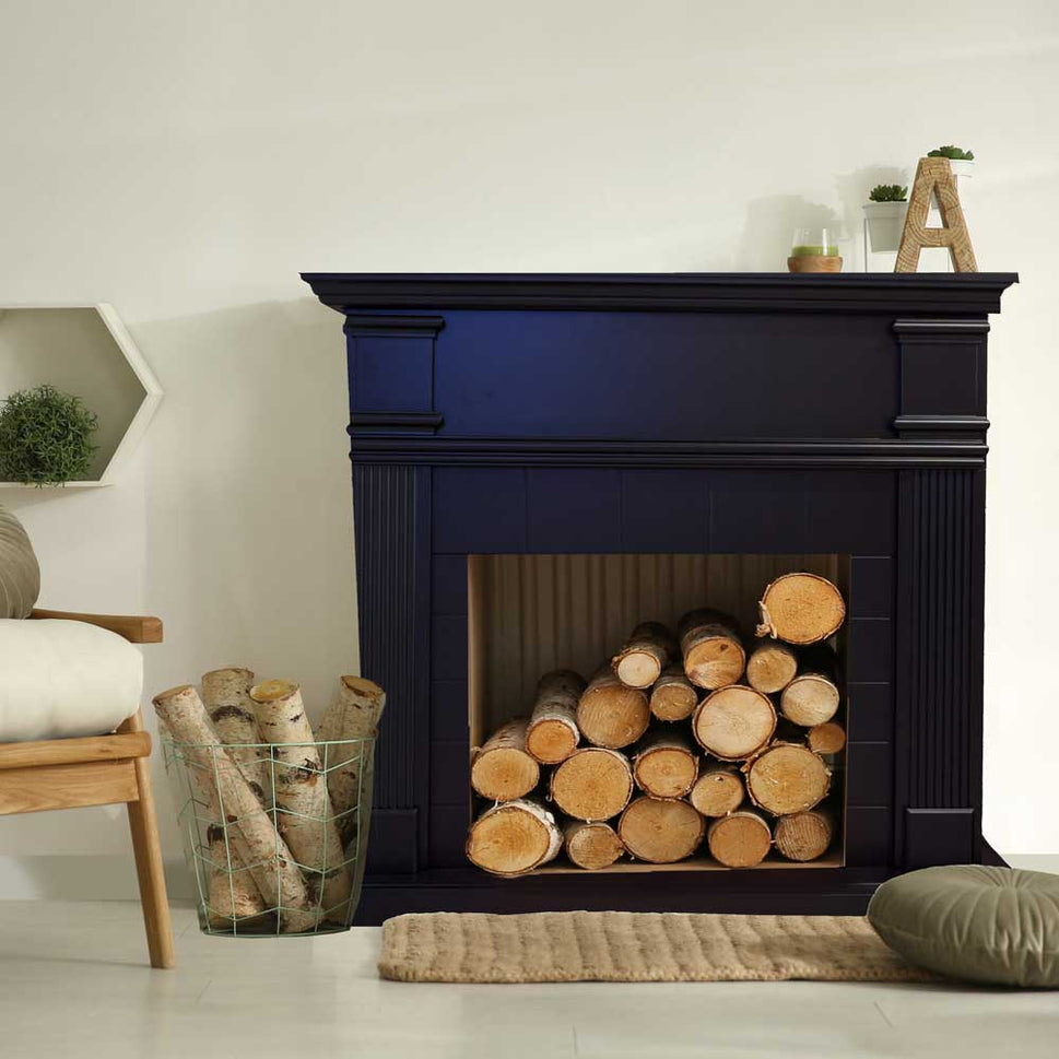 Fireplace Frame Mpc Boiler Black Ideal For The Electric Volcano Fireplace Insert Or Existing Burner Timeless Classic Design Made Of Durable MDF Wood