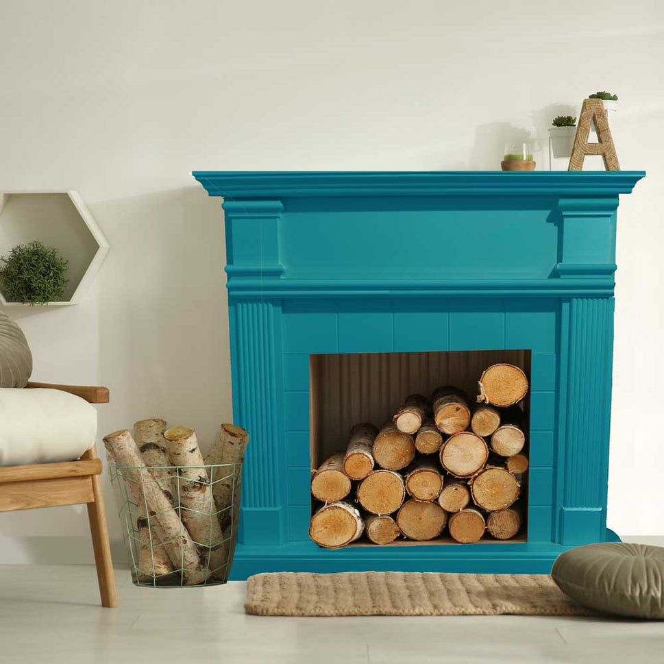 Mpc Turquoise Blue Fireplace Frame Boiler Turquoise Blue Fireplace Frame for Electric Fireplace Vulcan or Existing Burner Timeless Classic Design in MDF Wood