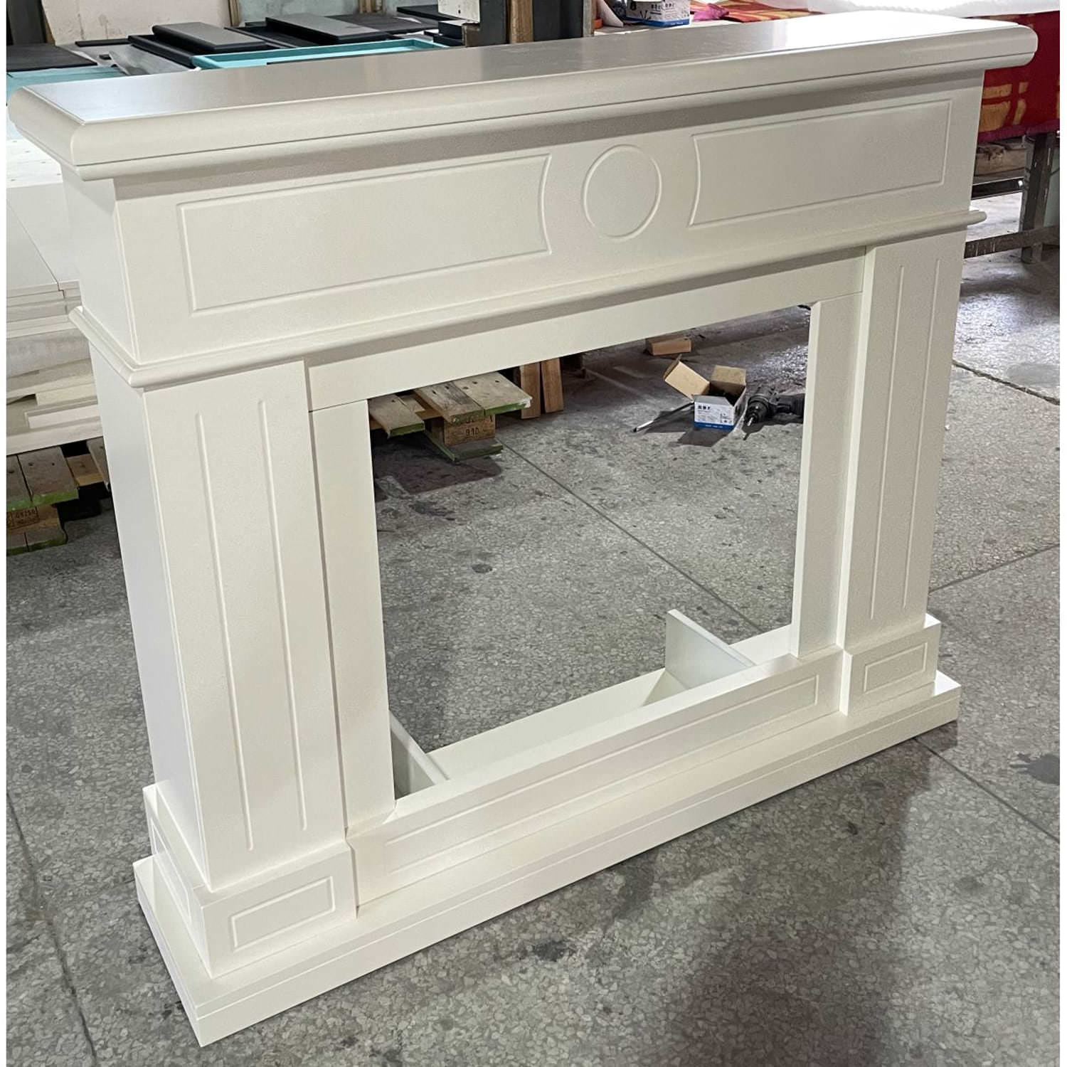 Mpc Lipari Fireplace Frame Cream White Lipari Fireplace Frame Cream White Timeless Linear Design Suitable For All Environments