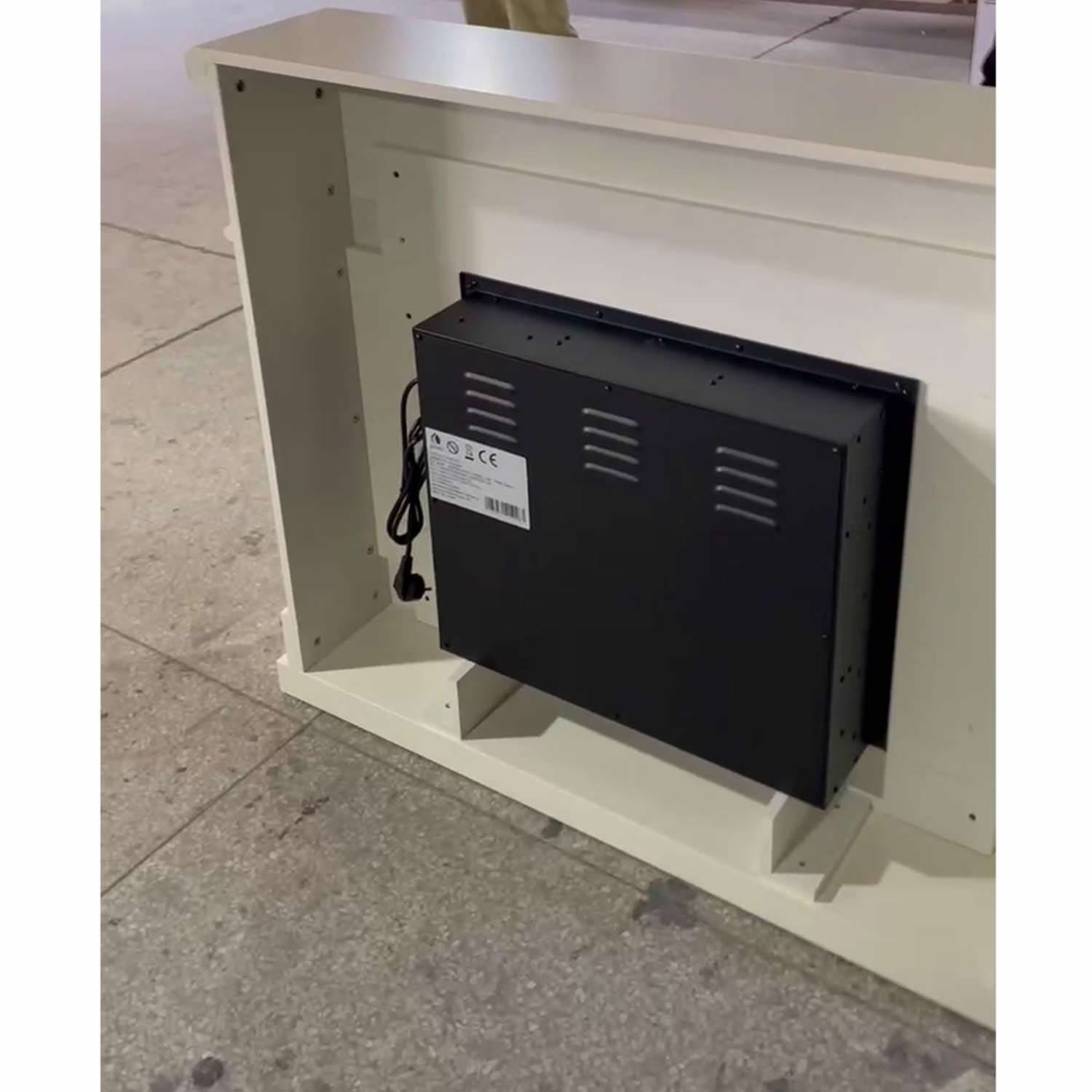 Mpc Lipari Fireplace Frame Cream White Lipari Fireplace Frame Cream White Timeless Linear Design Suitable For All Environments