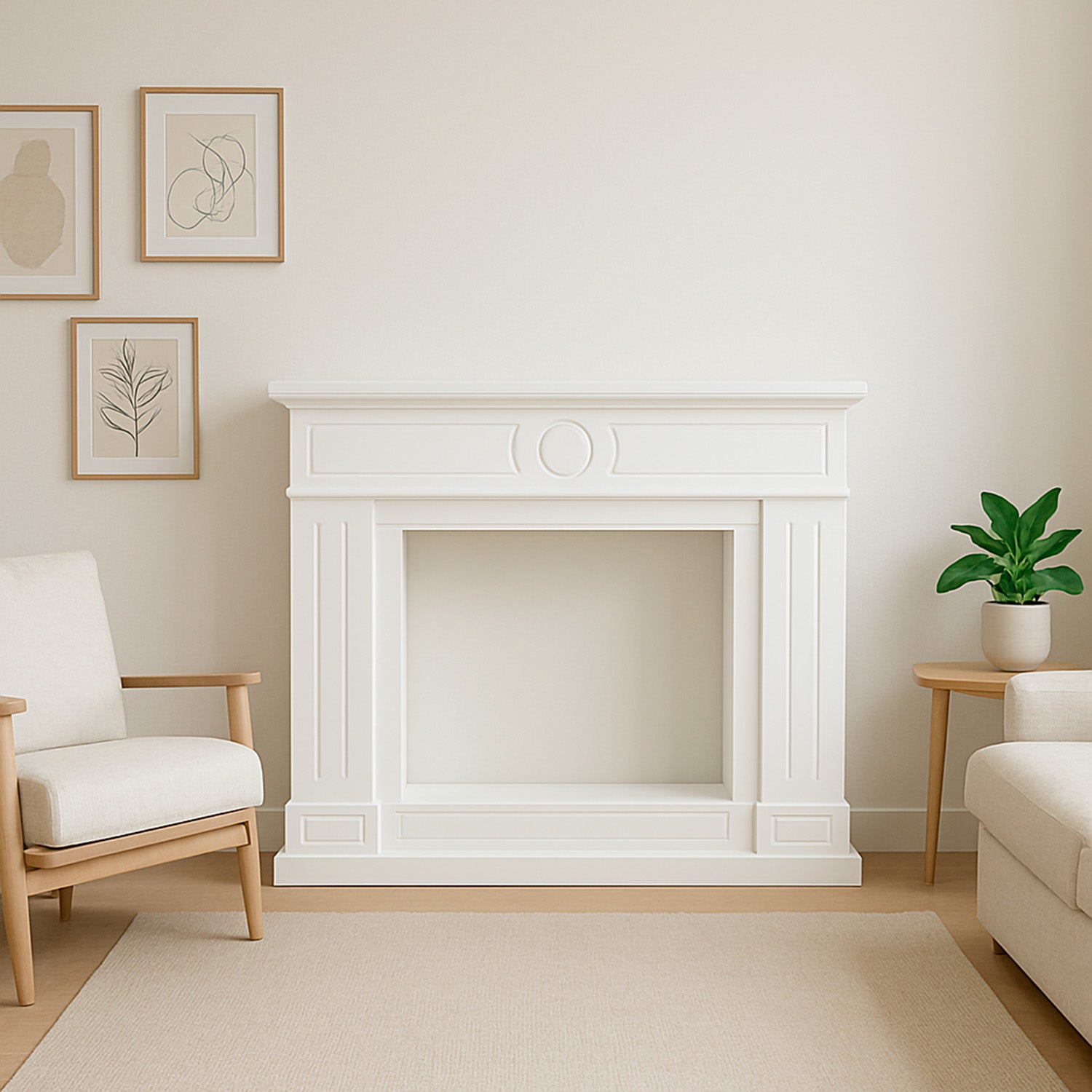Mpc Lipari Fireplace Frame Cream White Lipari Fireplace Frame Cream White Timeless Linear Design Suitable For All Environments