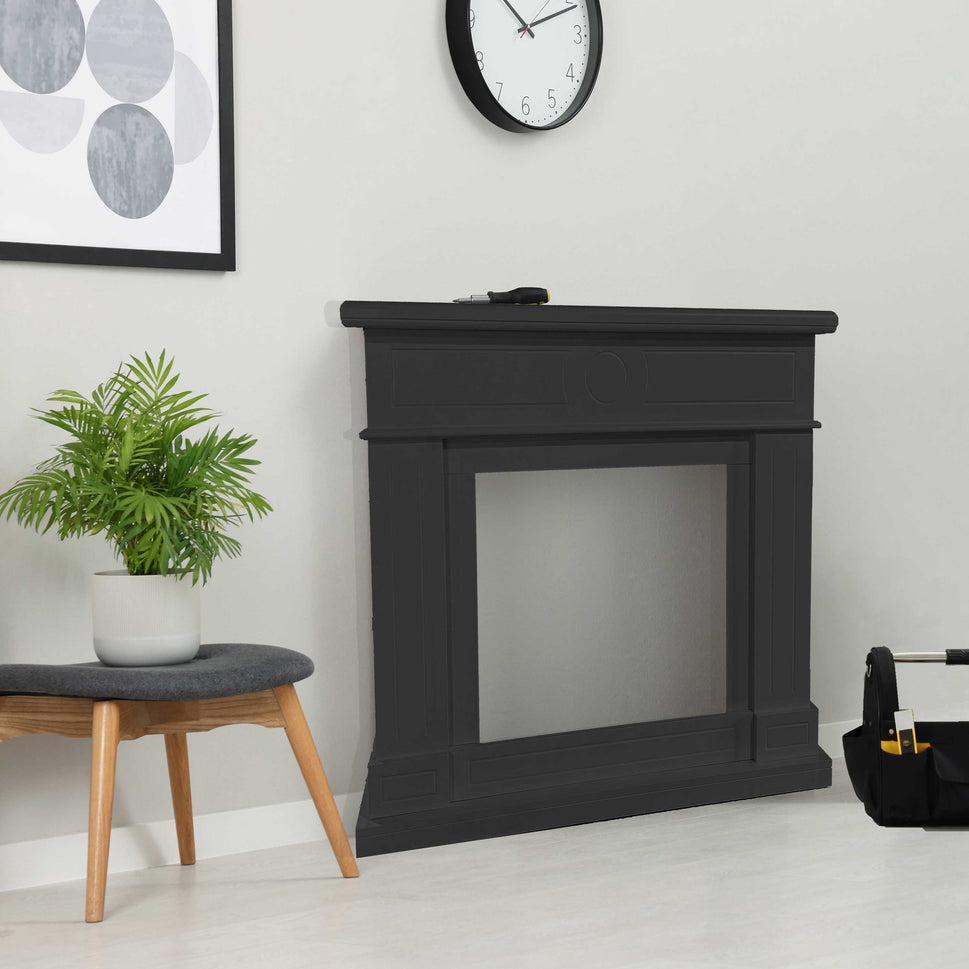 Fireplace Frame Mpc Lipari Gray Fireplace Frame Lipari Gray For Electric Fireplace Volcano or Existing Wood MDF Burner Linear Design Suitable For All Environments