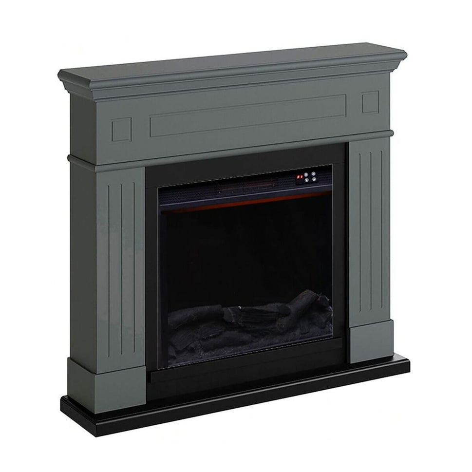 Dark Gray Pienza Electric Fireplace Frame Sined