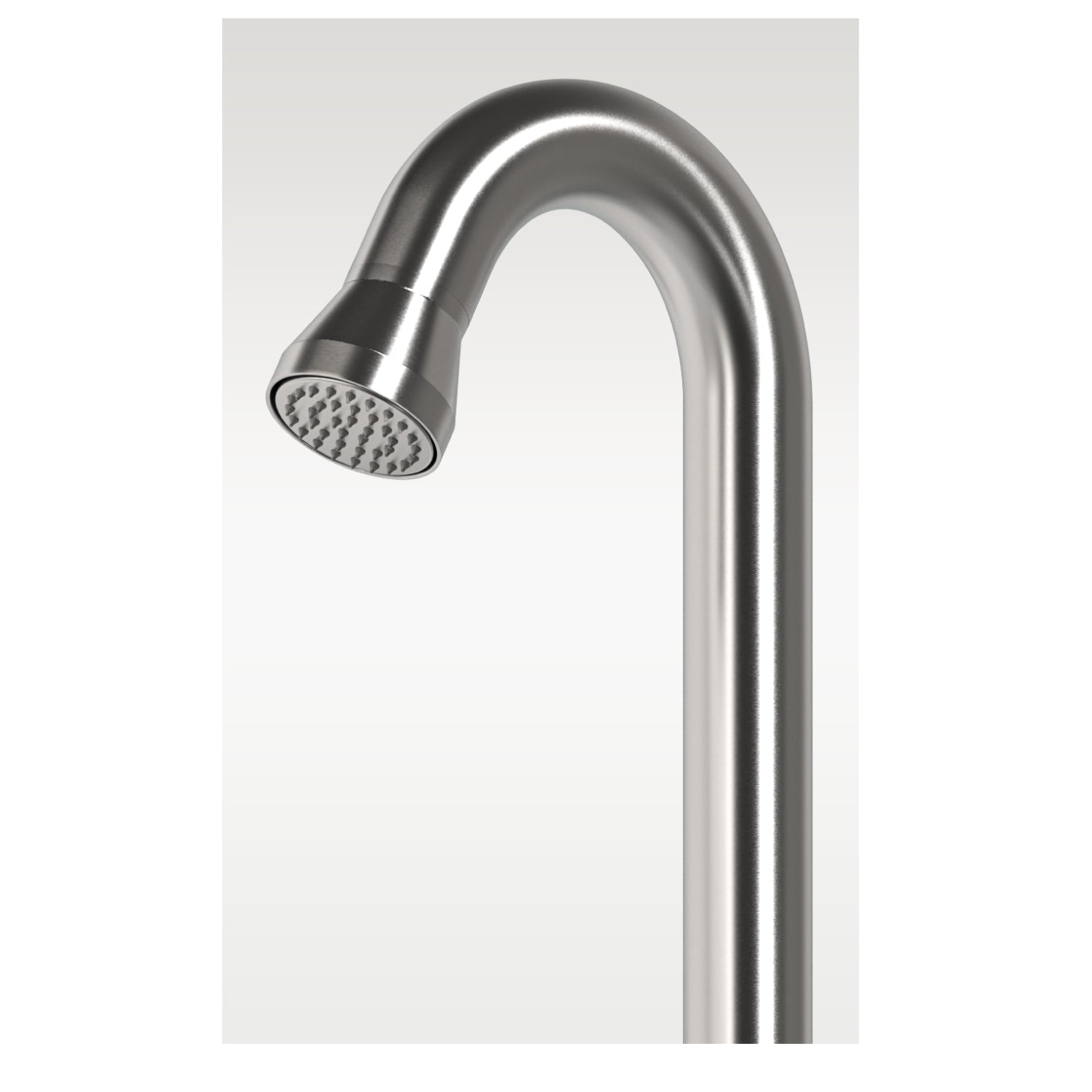SINED Douche extérieure d'eau chaude et froide en acier inoxydable AISI 316L couleur inox satiné avec pomme de douche et déviateur manuel hauteur 229 cm et diamètre 6 cm modèle DOCCIA BOSA INOX