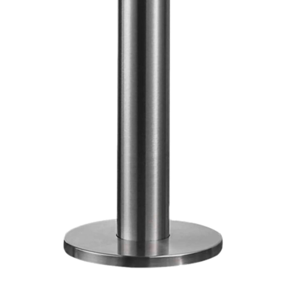 SINED Douche extérieure d'eau chaude et froide en acier inoxydable AISI 316L couleur inox satiné avec pomme de douche et déviateur manuel hauteur 229 cm et diamètre 6 cm modèle DOCCIA BOSA INOX