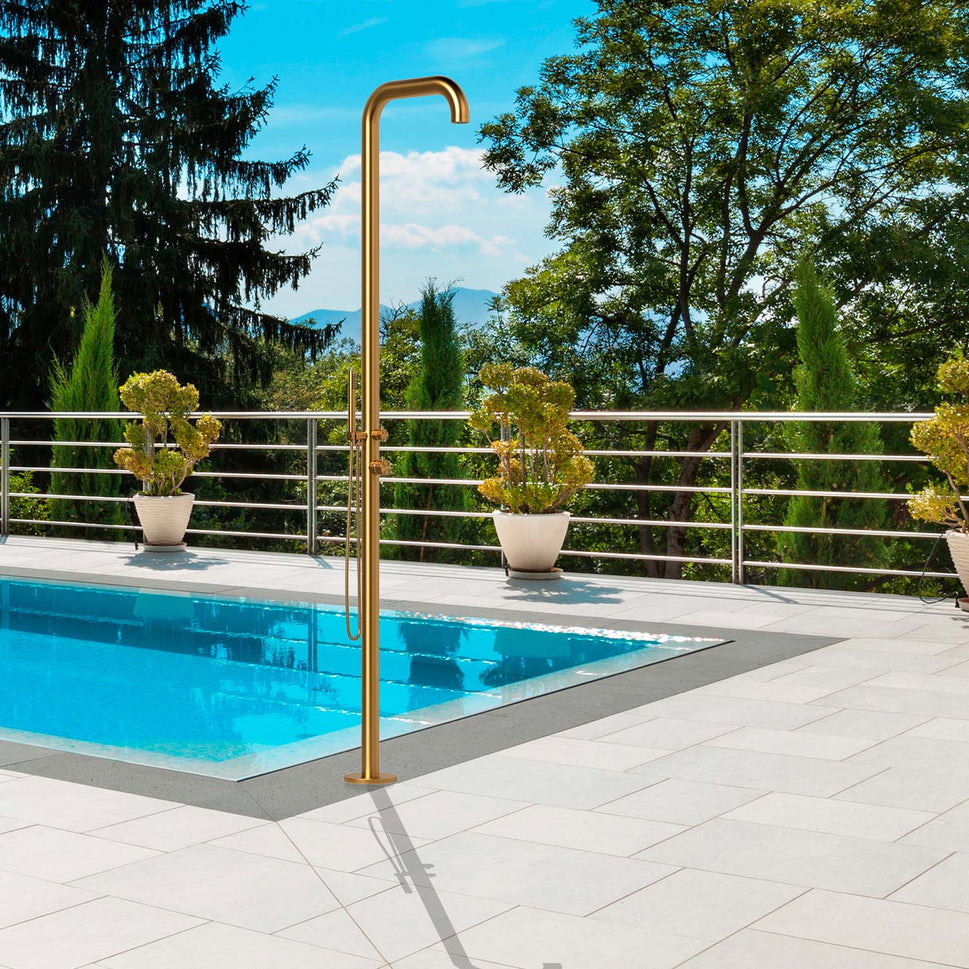 Outdoor Shower and Gold Hand Shower 230 Cm Sined
