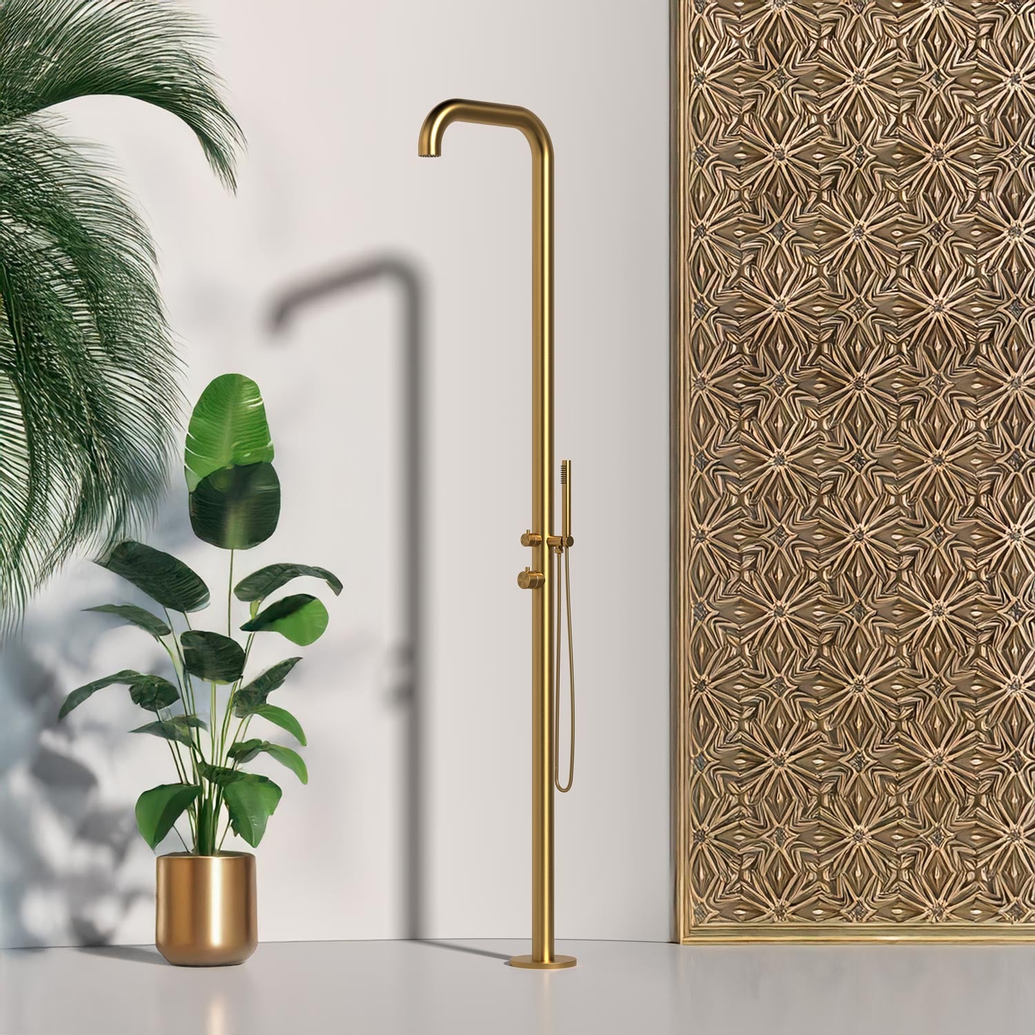 Doccia Esterno e Teleducha Oro 230 Cm Sined