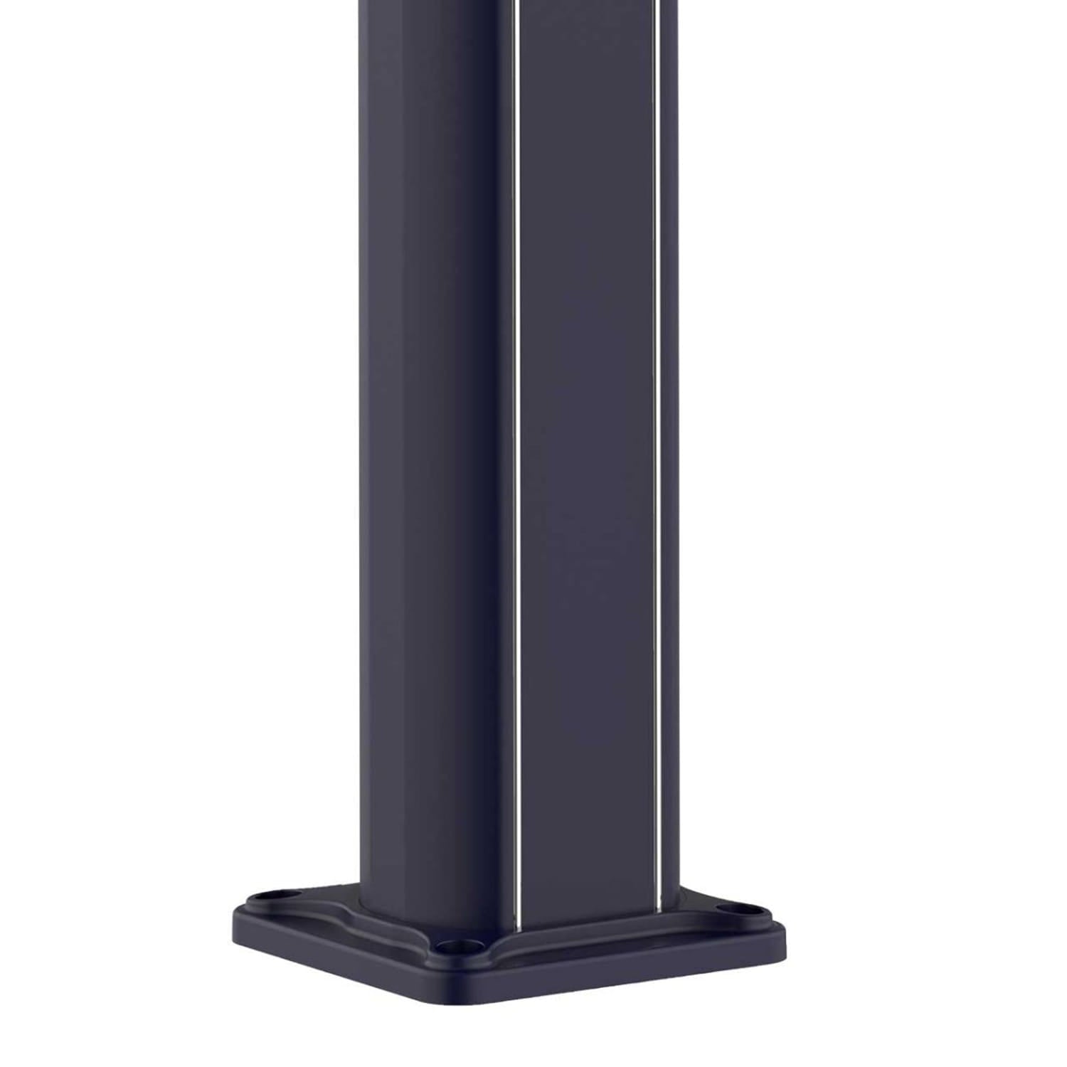 SINED Douche de Piscine Écologique Solaire en Aluminium Bleu avec Pomme de Douche de 20 cm et Structure Courbe 35 Litres Idéale pour Extérieur Jardins et Hôtels DOCCIADAFNEBLU