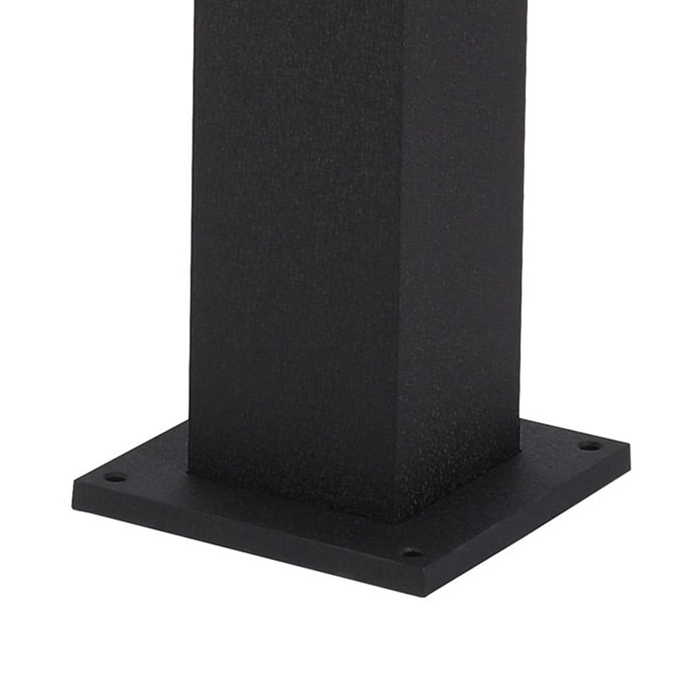 Sined Dino Outdoor-Solardusche mit Aluminiumsockel und schwarzem Stahlrohr