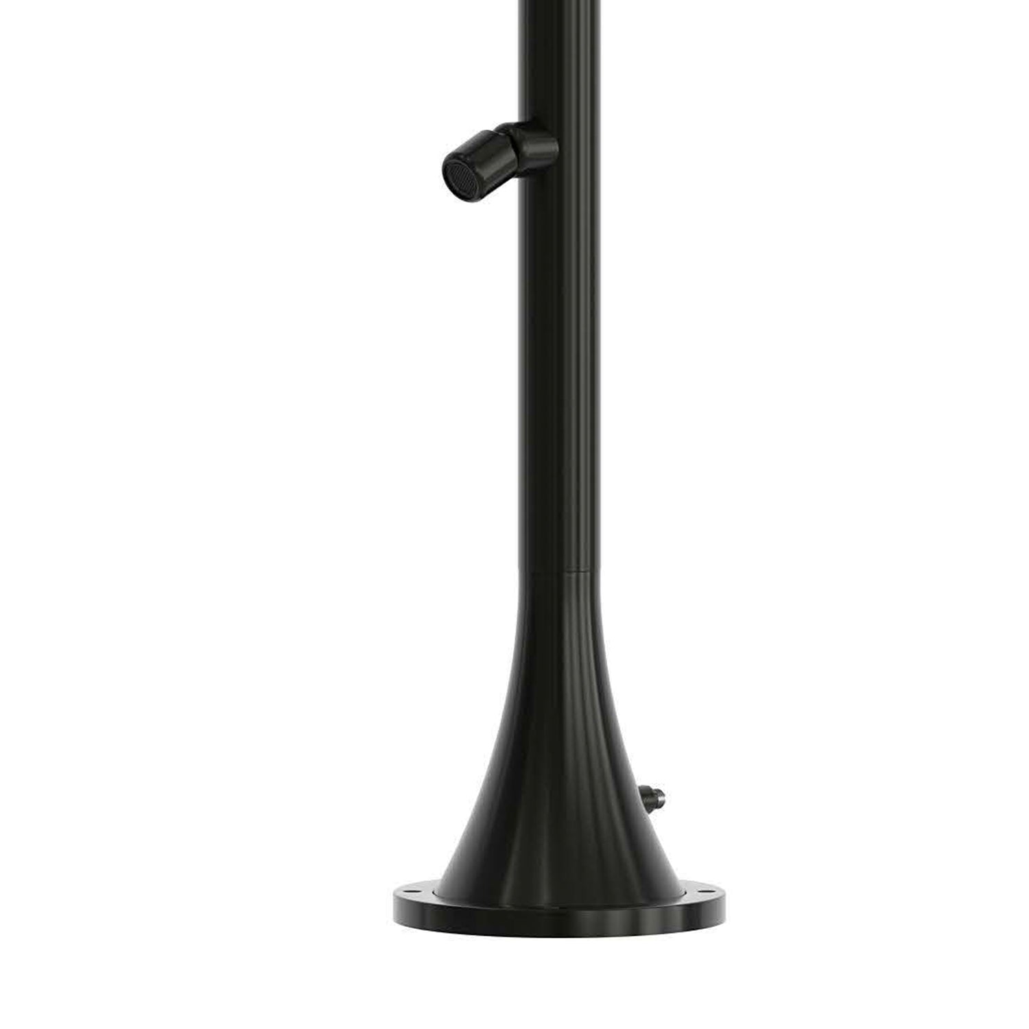 Douche Sined Inox Luna Tmp Noire Douche en Acier Inoxydable Double Connexion d'Eau Froide Latérale ou Inférieure Temporisée Douche d'Eau Froide avec Pulvérisateur et Mélangeur Rond Noir