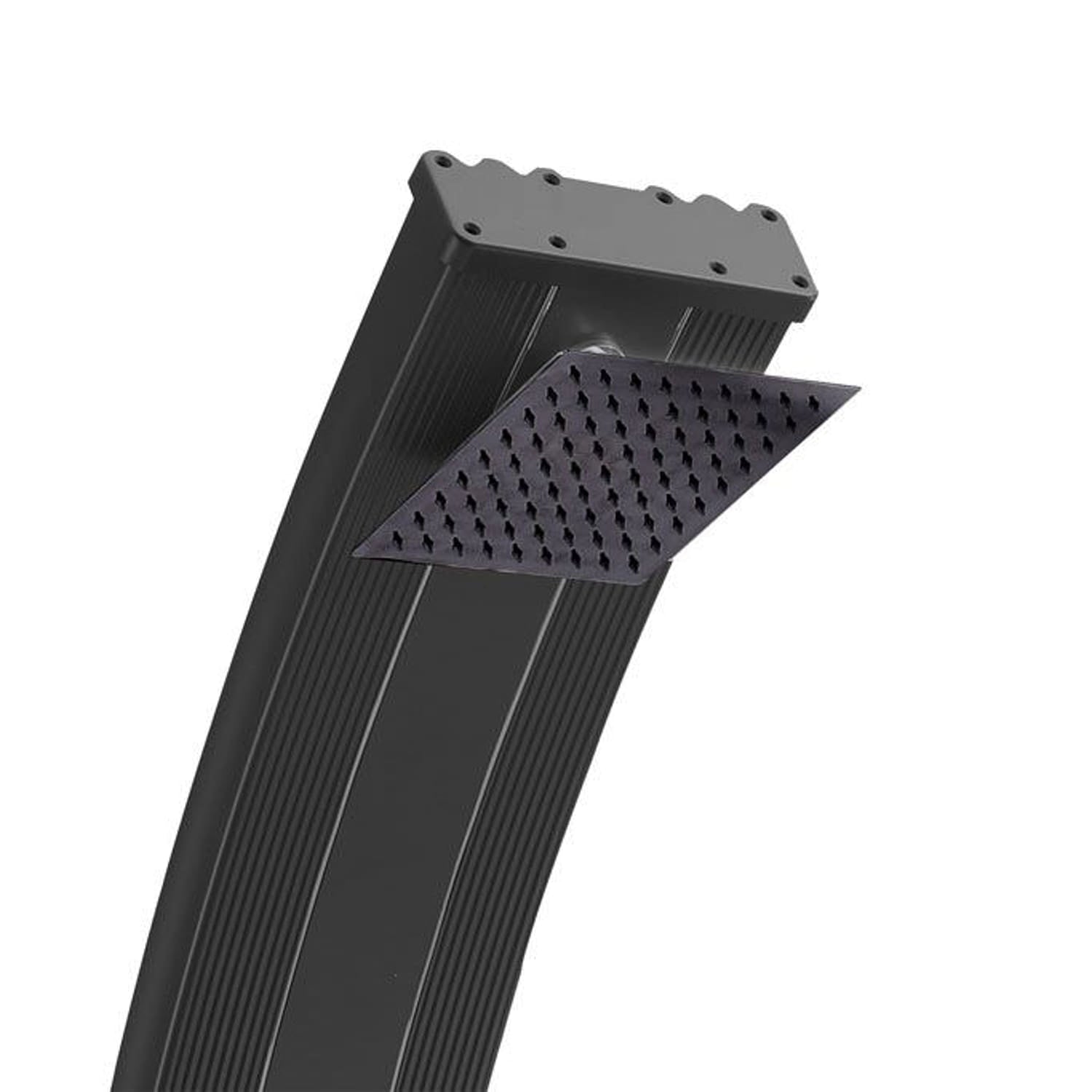 SINED Duche Exterior Em Alumínio Preto RAL9004 Com Aquecimento Solar Depósito De 30 Litros Pulverizador Quadrado E Torneira Para Lavar Pés Modelo Lea