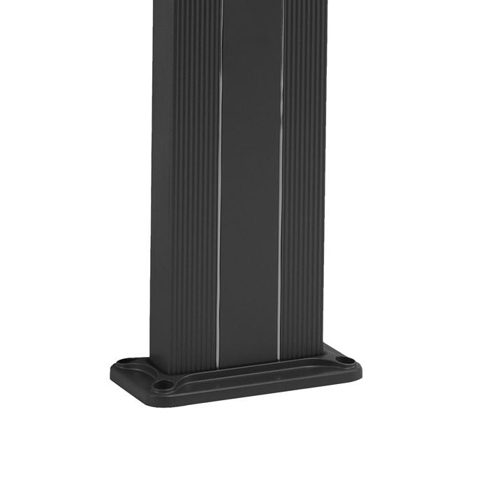 Sined Lea 30 Liter solarbeheizte Außendusche aus Aluminium, Schwarz