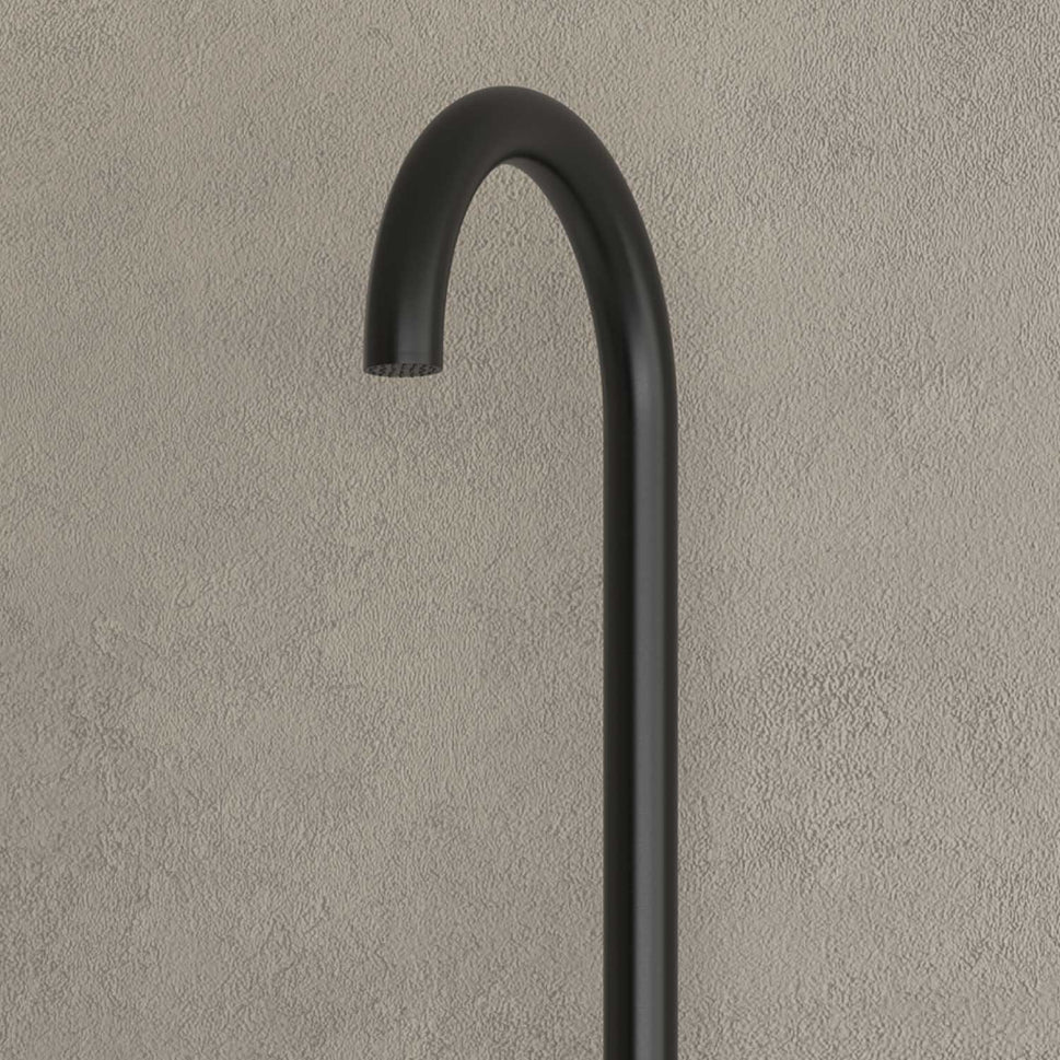 Outdoor Shower With Foot Wash Black Color Stainless Steel 316l Sined