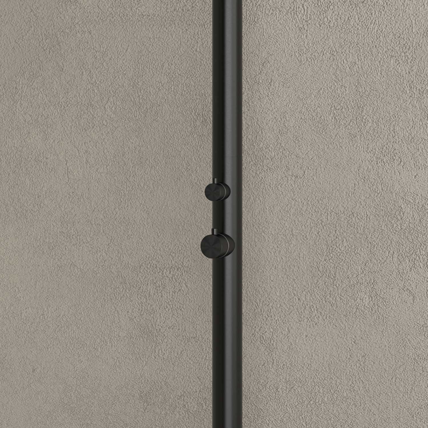 SINED Douche Extérieure Olbia Noire en Acier Inoxydable 316L 244 cm Système Cbox pour une Stabilité Supérieure Idéal pour Environnements Marins Jardins et Piscines