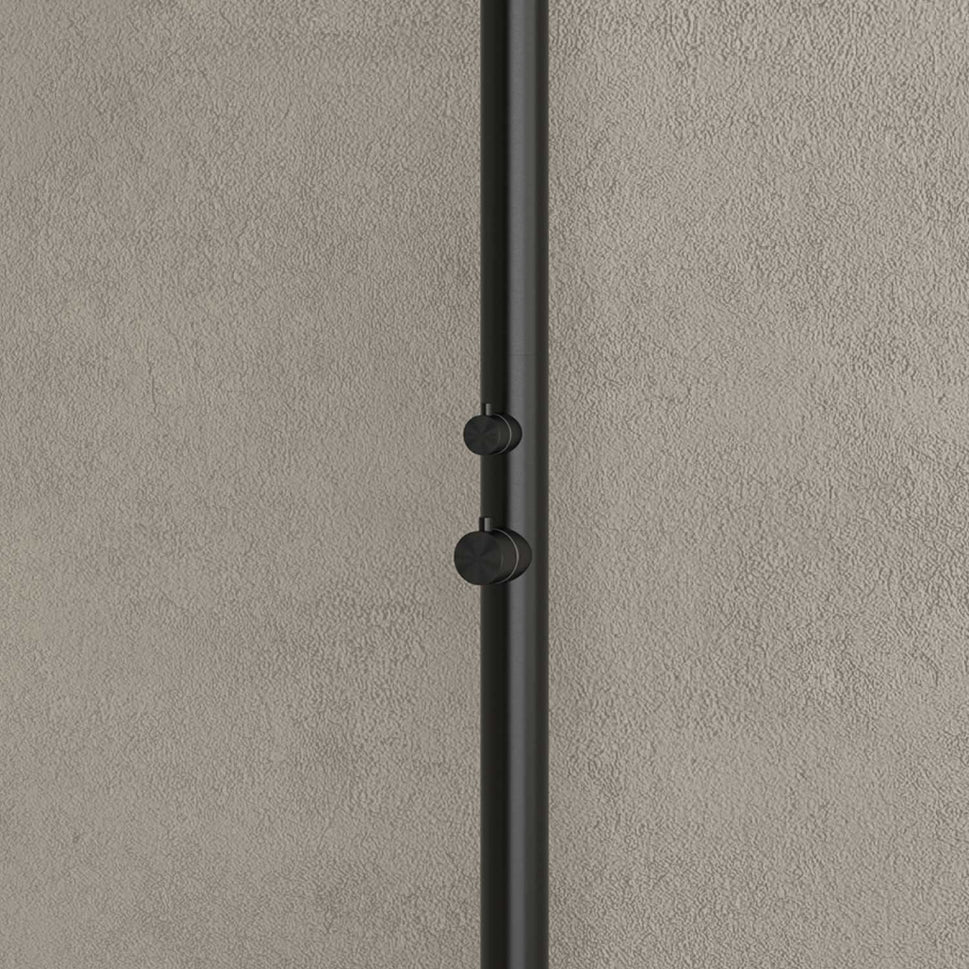 Outdoor Shower With Foot Wash Black Color Stainless Steel 316l Sined