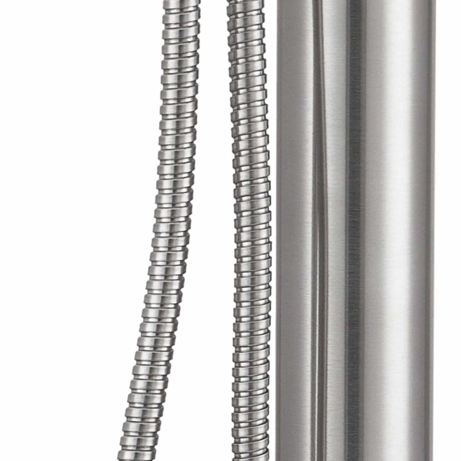 Mini Ducha Exterior Sined Oristano Diseno Elegante y Compacto Fabricada En Acero Inoxidable 316l Con Alcachofa Móvil y Conexión Para Agua Fría y Caliente