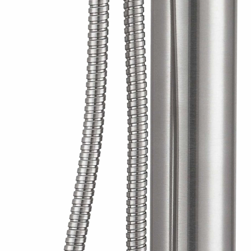 Mini Ducha Exterior Sined Oristano Diseno Elegante y Compacto Fabricada En Acero Inoxidable 316l Con Alcachofa Móvil y Conexión Para Agua Fría y Caliente