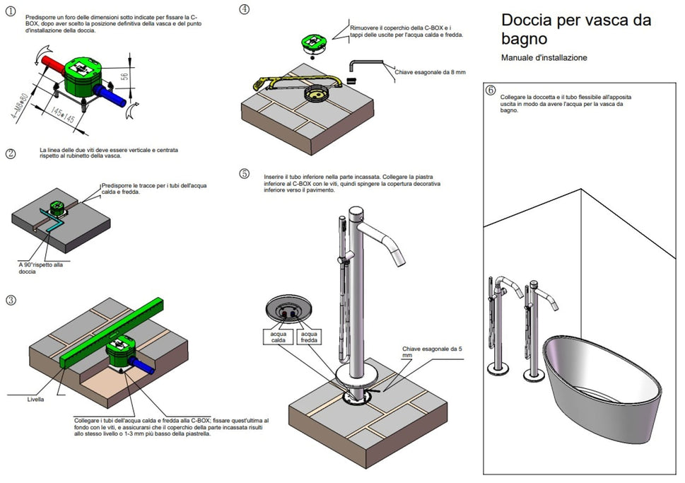 Mezclador De Banera De Acero Inox 316l Negro Con Ducha De Mano Sined