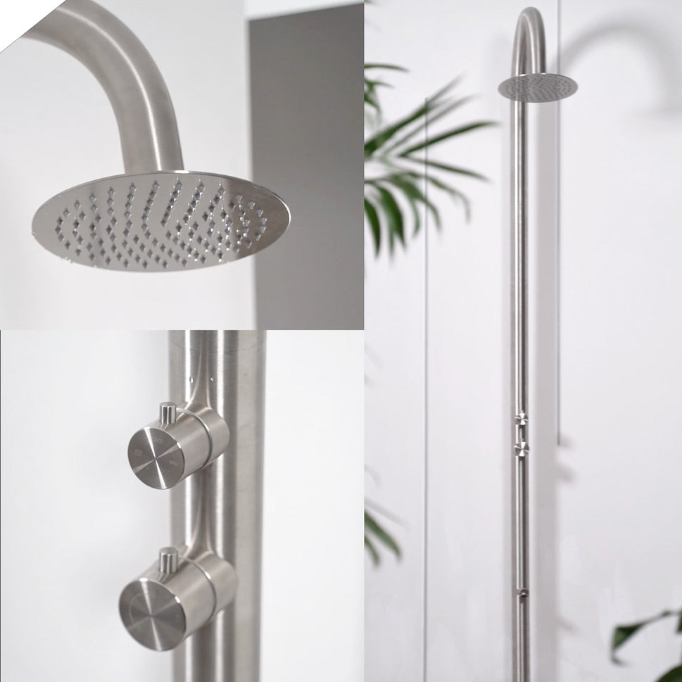 Curved Shower 316l With Mixer and Foot Wash Sined