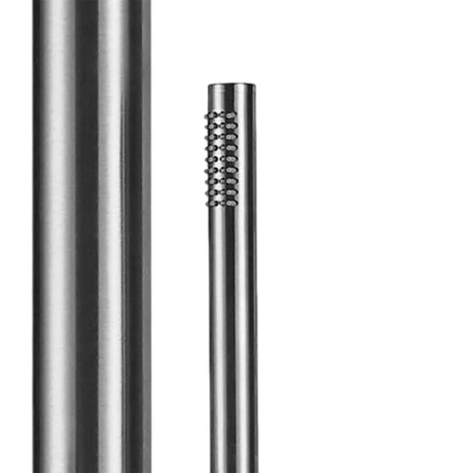 Sined Pula Douche de Jardin en Acier Inoxydable 316l avec Douchette h 230 Cm Acier Inoxydable Satiné Douche avec Alimentation en Eau Froide et Chaude